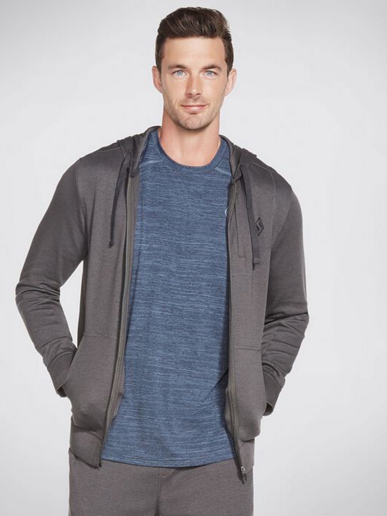 Худи Skechers Apparel GOKNIT Pique модель M3JA154 CHAR Фото