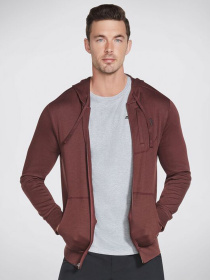 Худи Skechers Apparel GOknit Pique Full Zip модель M3JA154 DKBR Фото