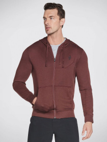 Худи Skechers Apparel GOknit Pique Full Zip модель M3JA154 DKBR Фото