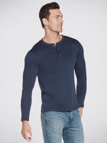 Лонгслив Skechers Apparel GOknit Pique Henley модель M3LT159 NVY Фото