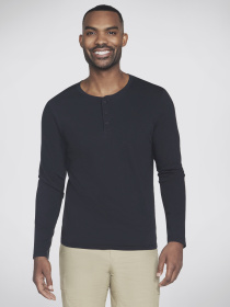 Лонгслів Skechers Skech-Breeze Slub L/S Henley модель LT48 BLK Фото