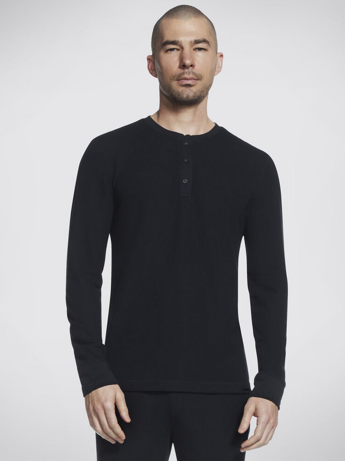 Лонгслив Skechers GO Knit Waffle Henley модель LT18 BLK Фото