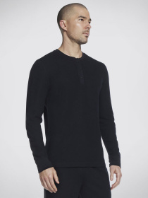 Лонгслив Skechers GO Knit Waffle Henley модель LT18 BLK Фото