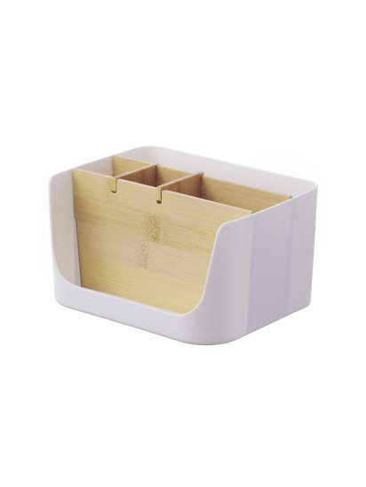 MBM MY HOME ­Органайзер для дрібниць білий/дерево Scandinavia модель FH-44 WHITE/WOOD — фото 3 - INTERTOP