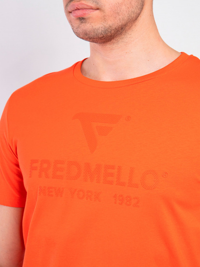 Футболка Fred Mello модель FM23S03TG_ORANGE — фото - INTERTOP