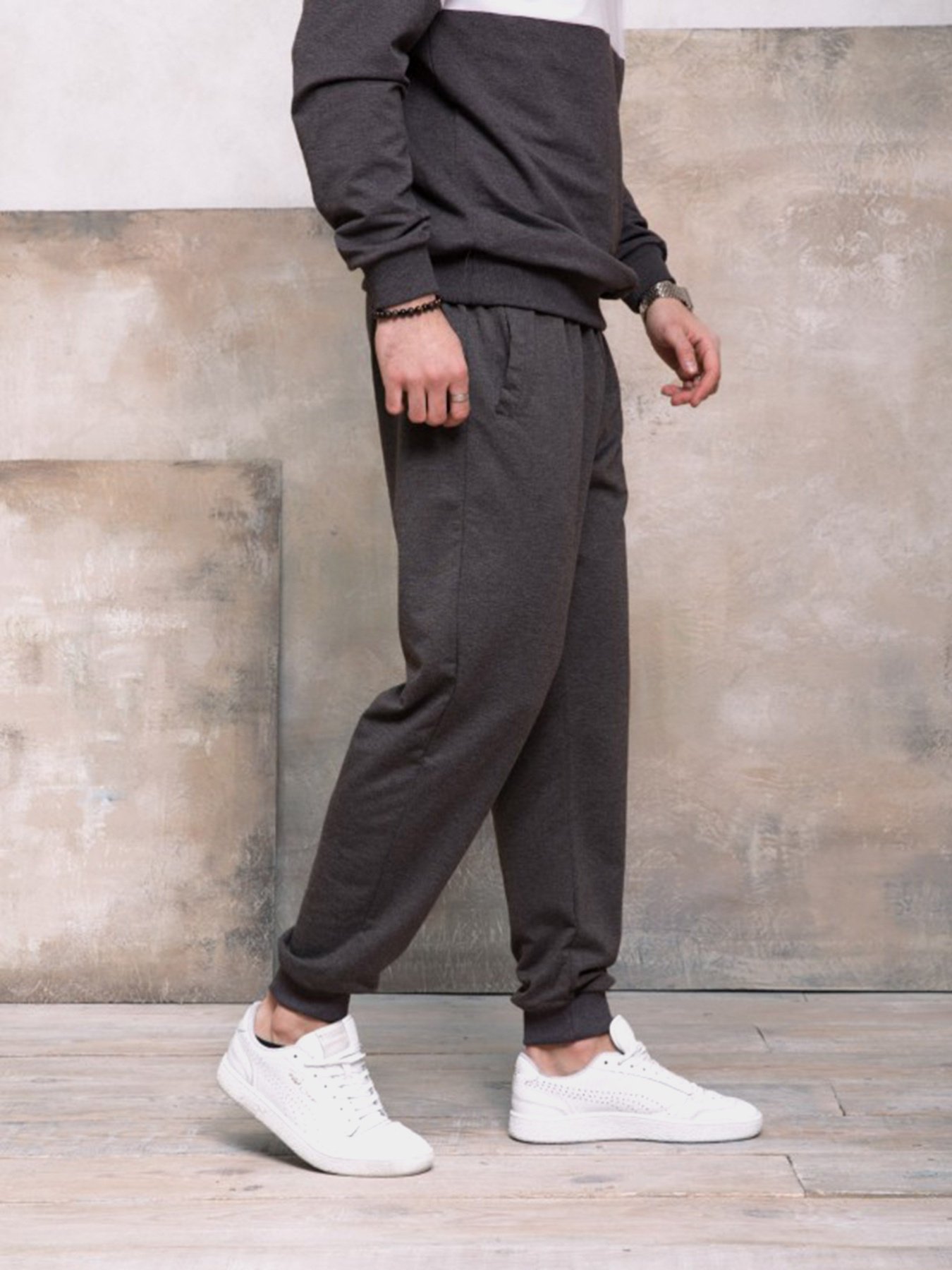 Штаны спортивные ISSA Plus модель GN-406_темно-серый Фото