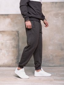 Штаны спортивные ISSA Plus модель GN-406_темно-серый Фото