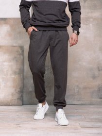 Штаны спортивные ISSA Plus модель GN-406_темно-серый Фото