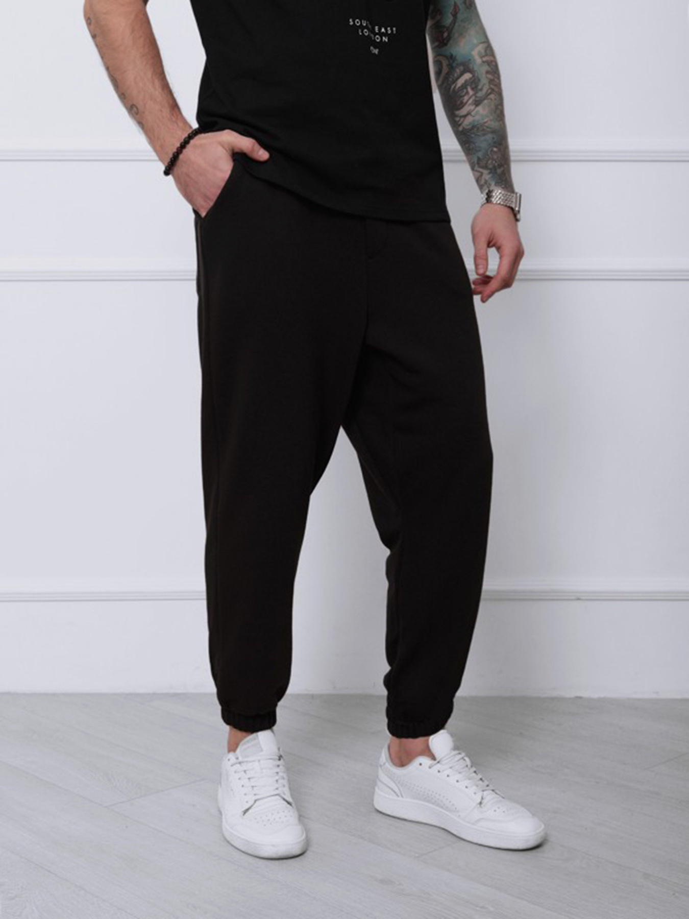 Спортивні штани ISSA Plus модель SA-133_черный Фото