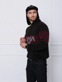 Худі ISSA Plus модель GN-408_черный/бордовый Фото