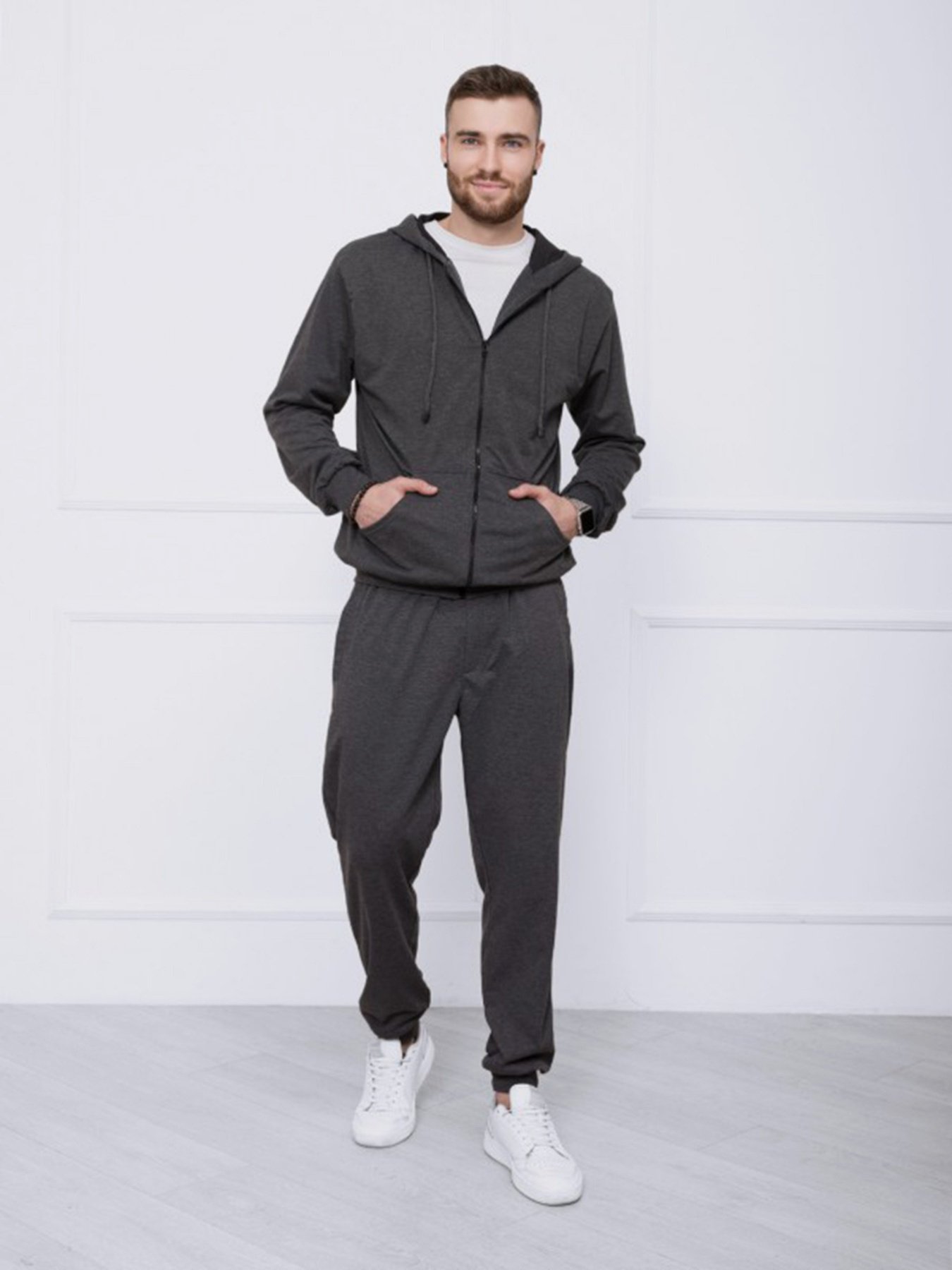 Спортивний костюм ISSA Plus модель GN-414_темно-серый Фото