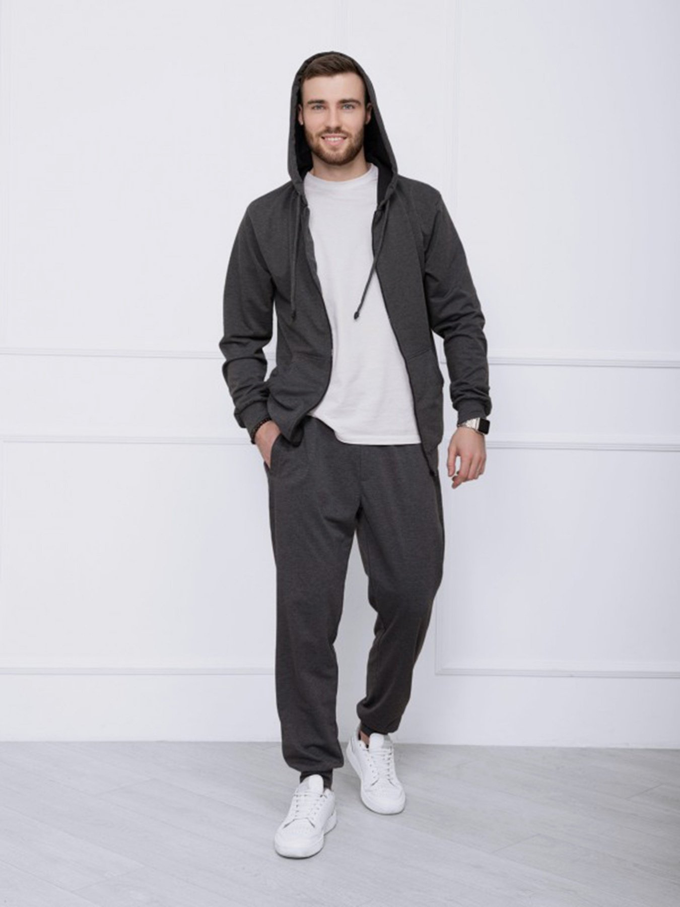 Спортивный костюм ISSA Plus модель GN-414_темно-серый Фото