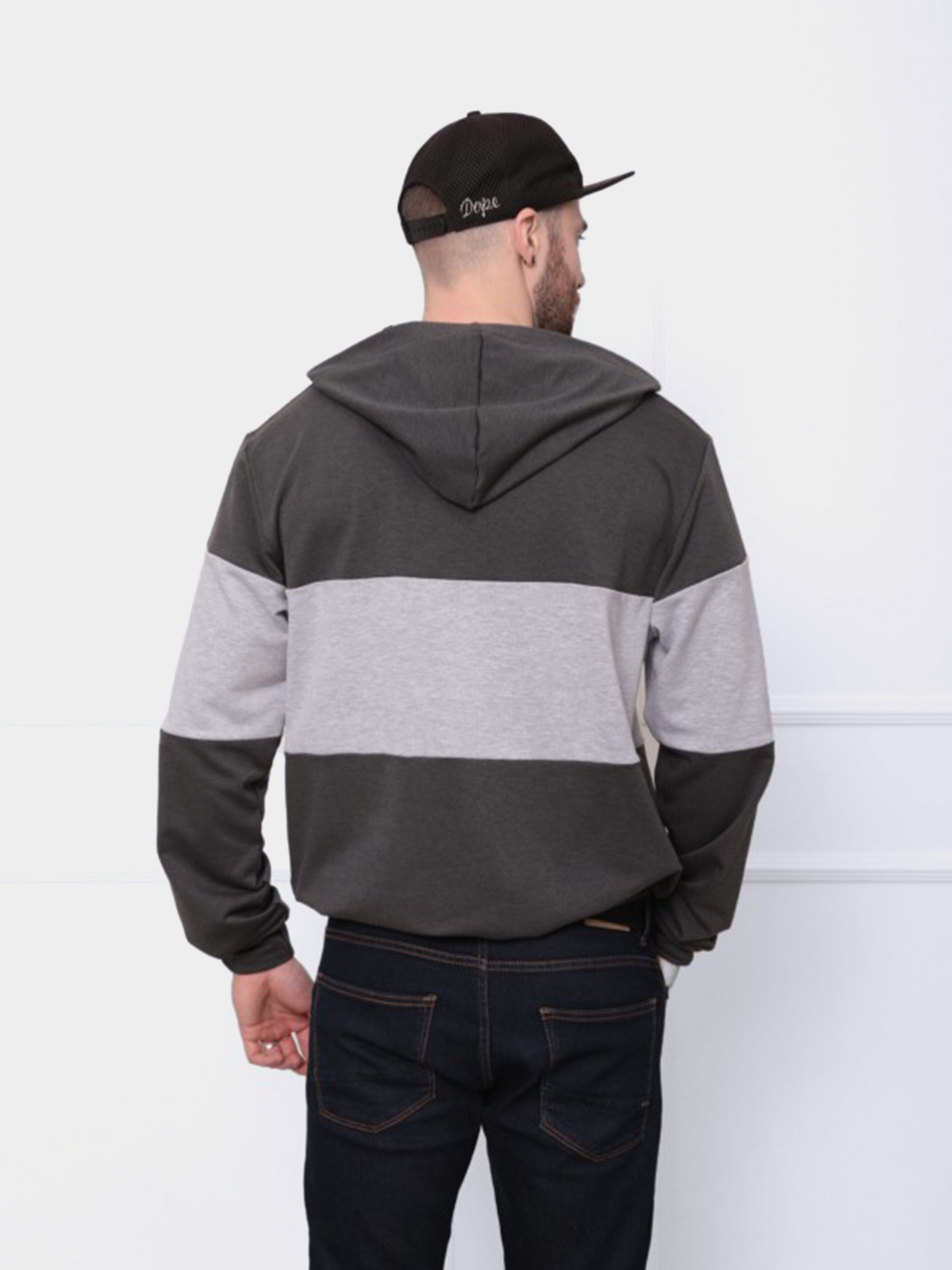 Худи ISSA Plus модель GN-408_темно-серый/серый Фото