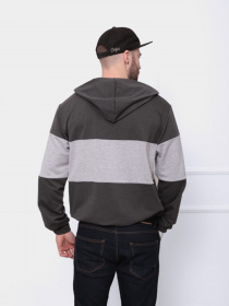 Худи ISSA Plus модель GN-408_темно-серый/серый Фото