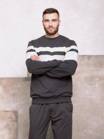 Свитшот ISSA Plus модель GN-413_темно-серый Фото