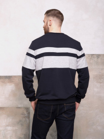 Свитшот ISSA Plus модель GN-413_темно-синий Фото