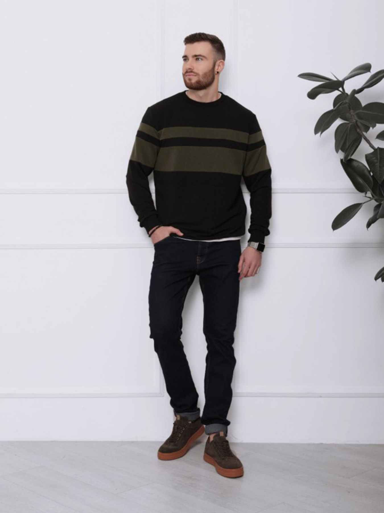 Свитшот ISSA Plus модель GN-413_черный Фото