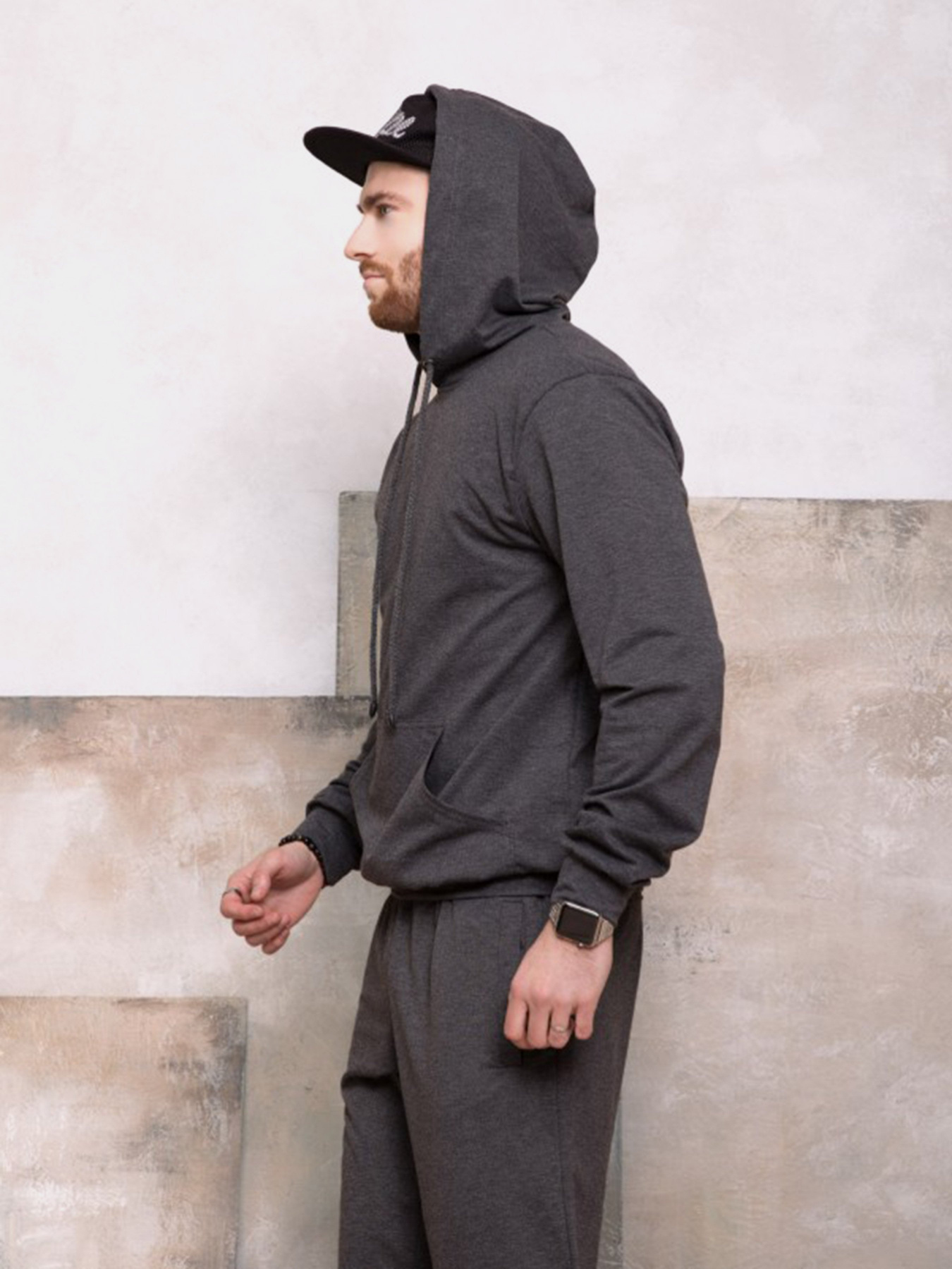 Худи ISSA Plus модель GN-417_темно-серый Фото