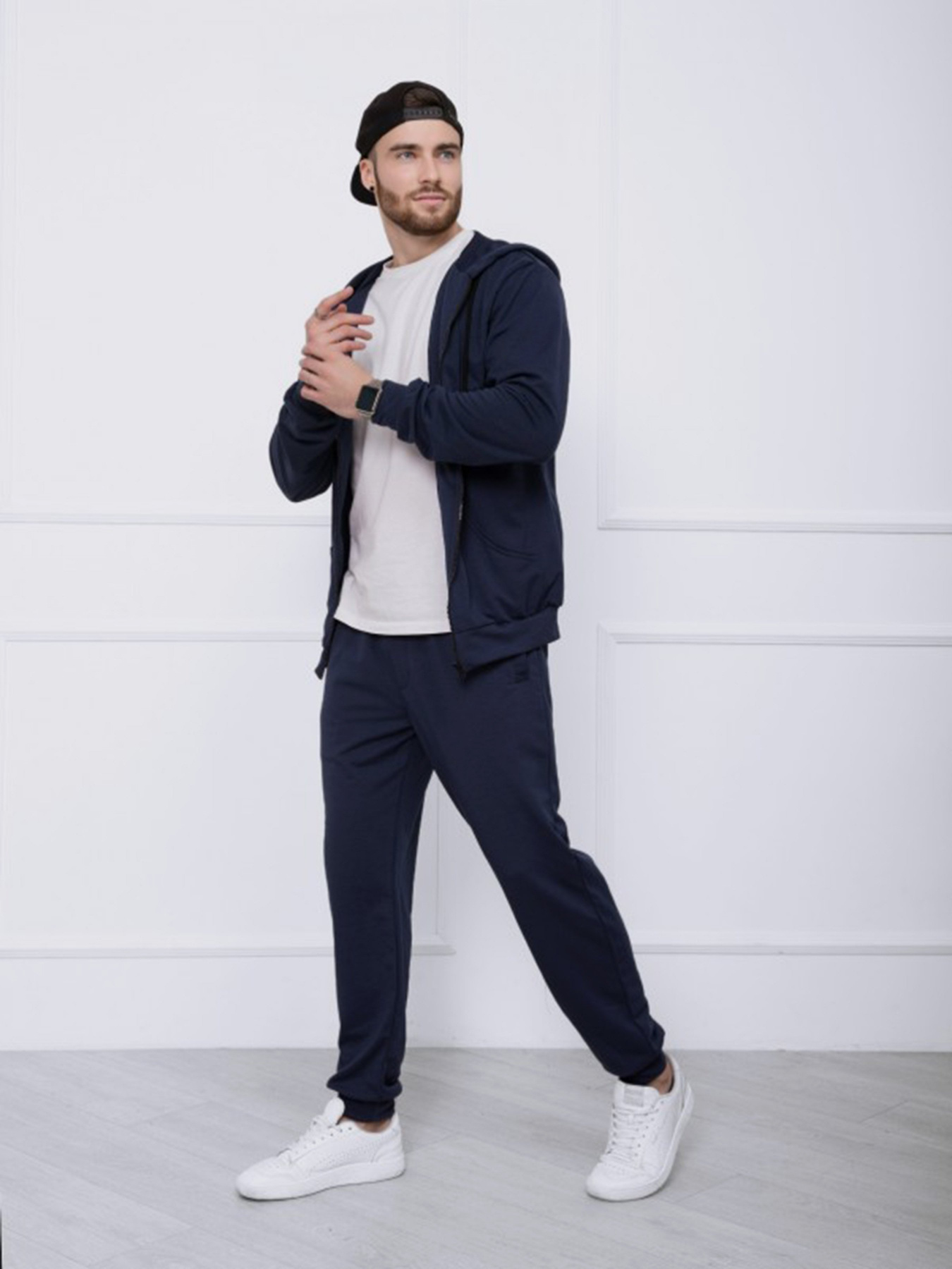 Спортивний костюм ISSA Plus модель GN-414_темно-синий Фото