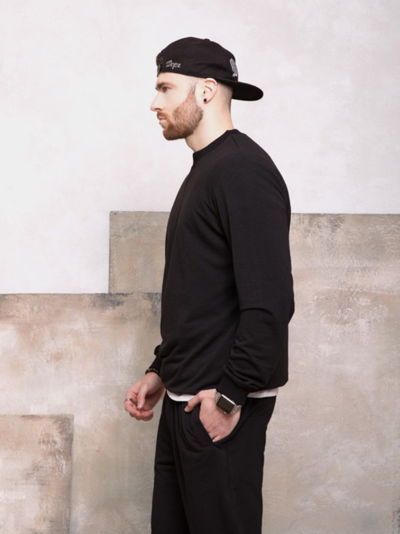 Світшот ISSA Plus модель GN-419_черный Фото