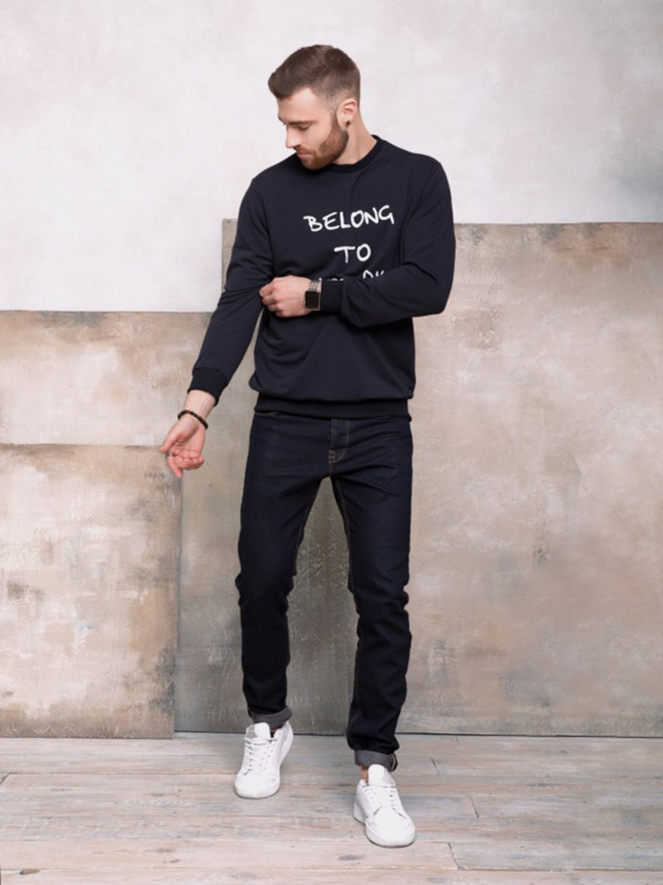 Світшот ISSA Plus модель GN-420_темно-синий Фото