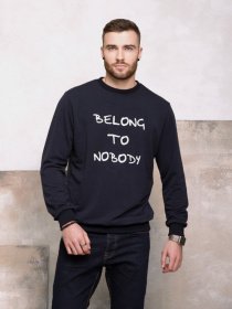 Світшот ISSA Plus модель GN-420_темно-синий Фото