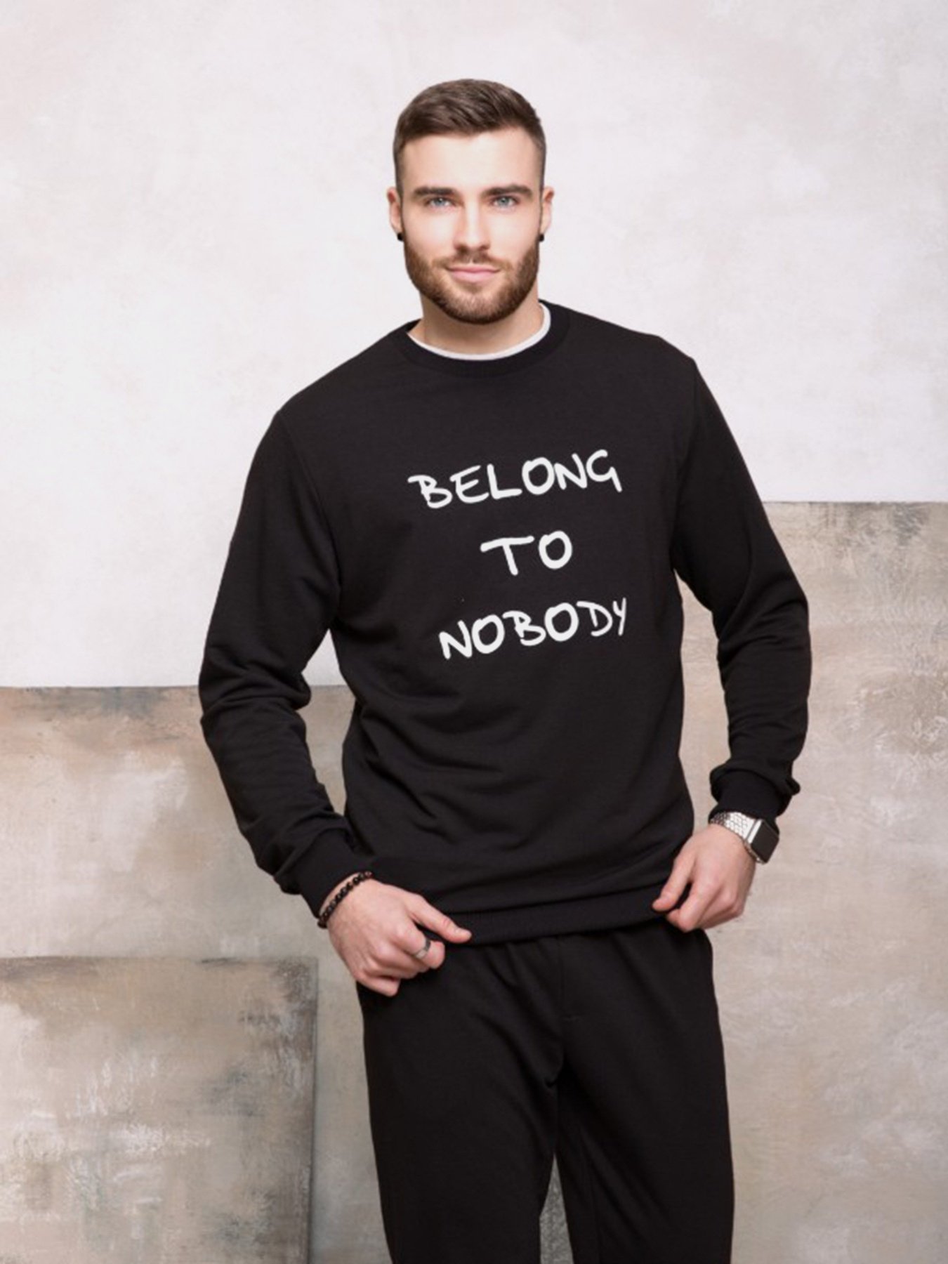 Світшот ISSA Plus модель GN-420_черный Фото