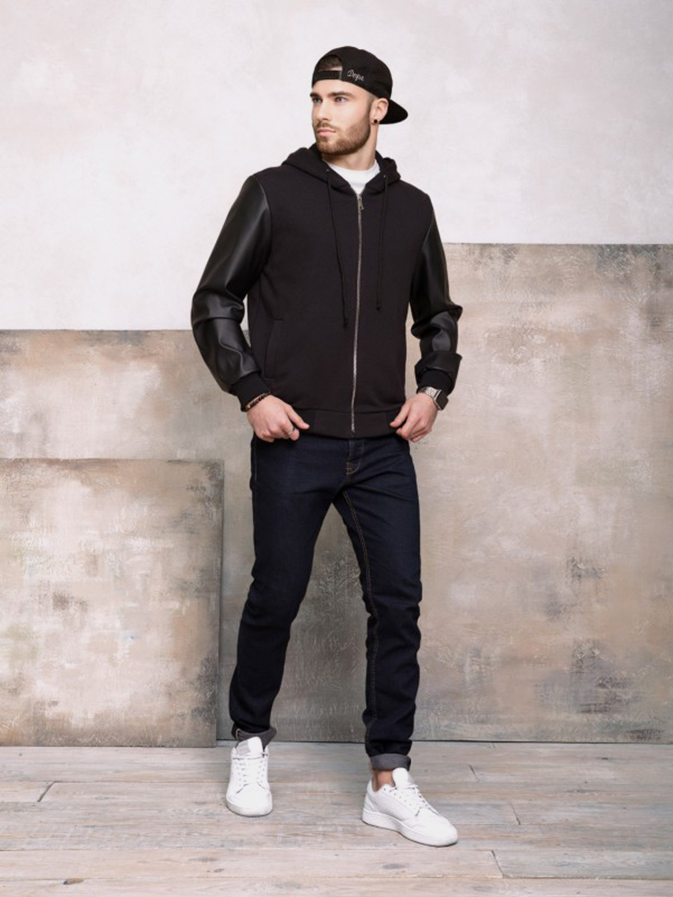 Кофта ISSA Plus модель SA-139_черный Фото