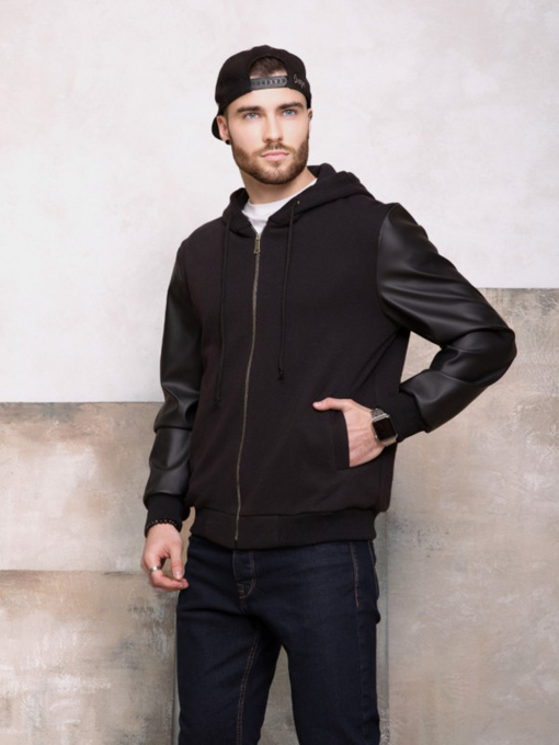 Кофта ISSA Plus модель SA-139_черный Фото