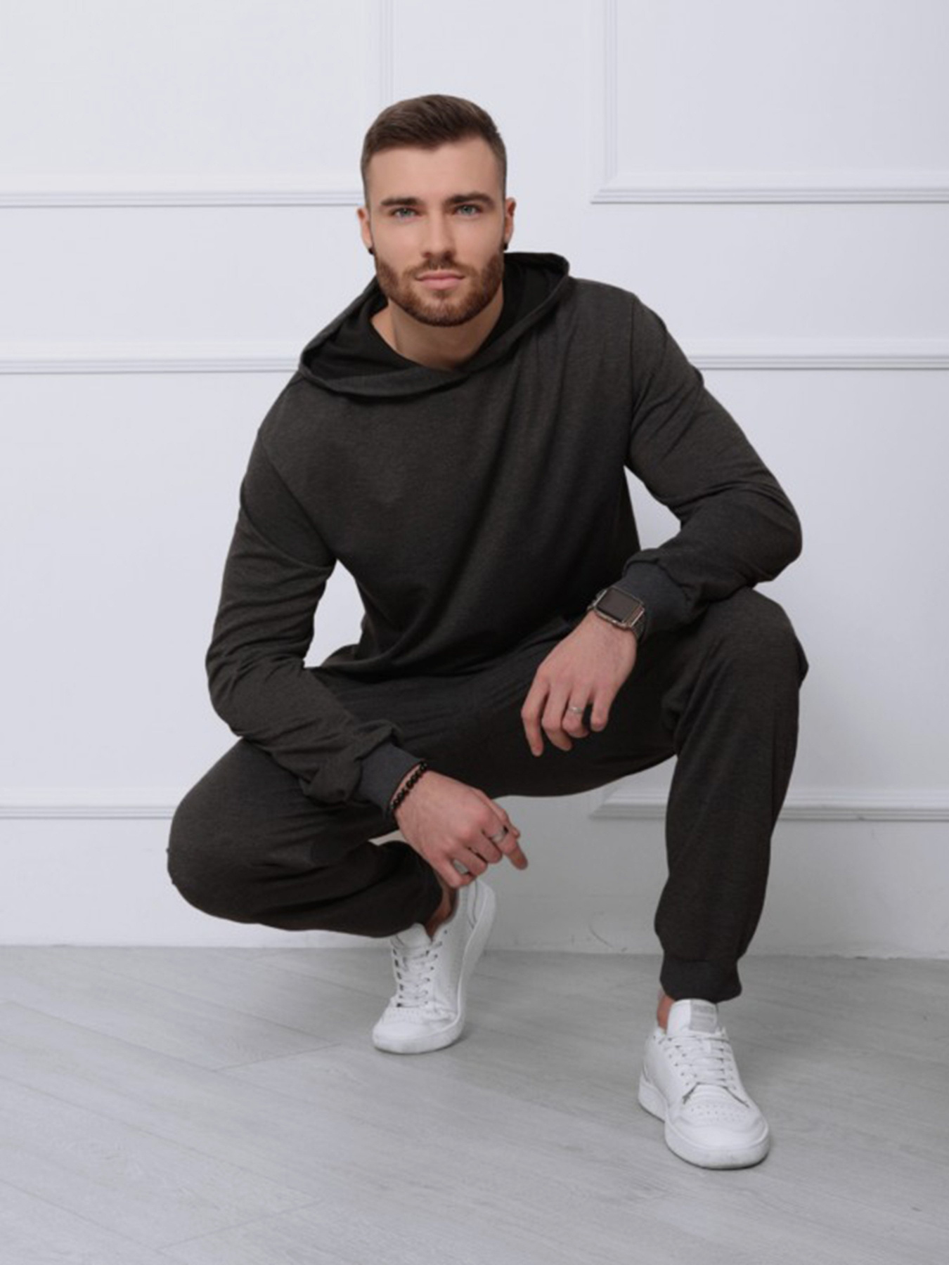 Спортивный костюм ISSA Plus модель GN-411_темно-серый Фото