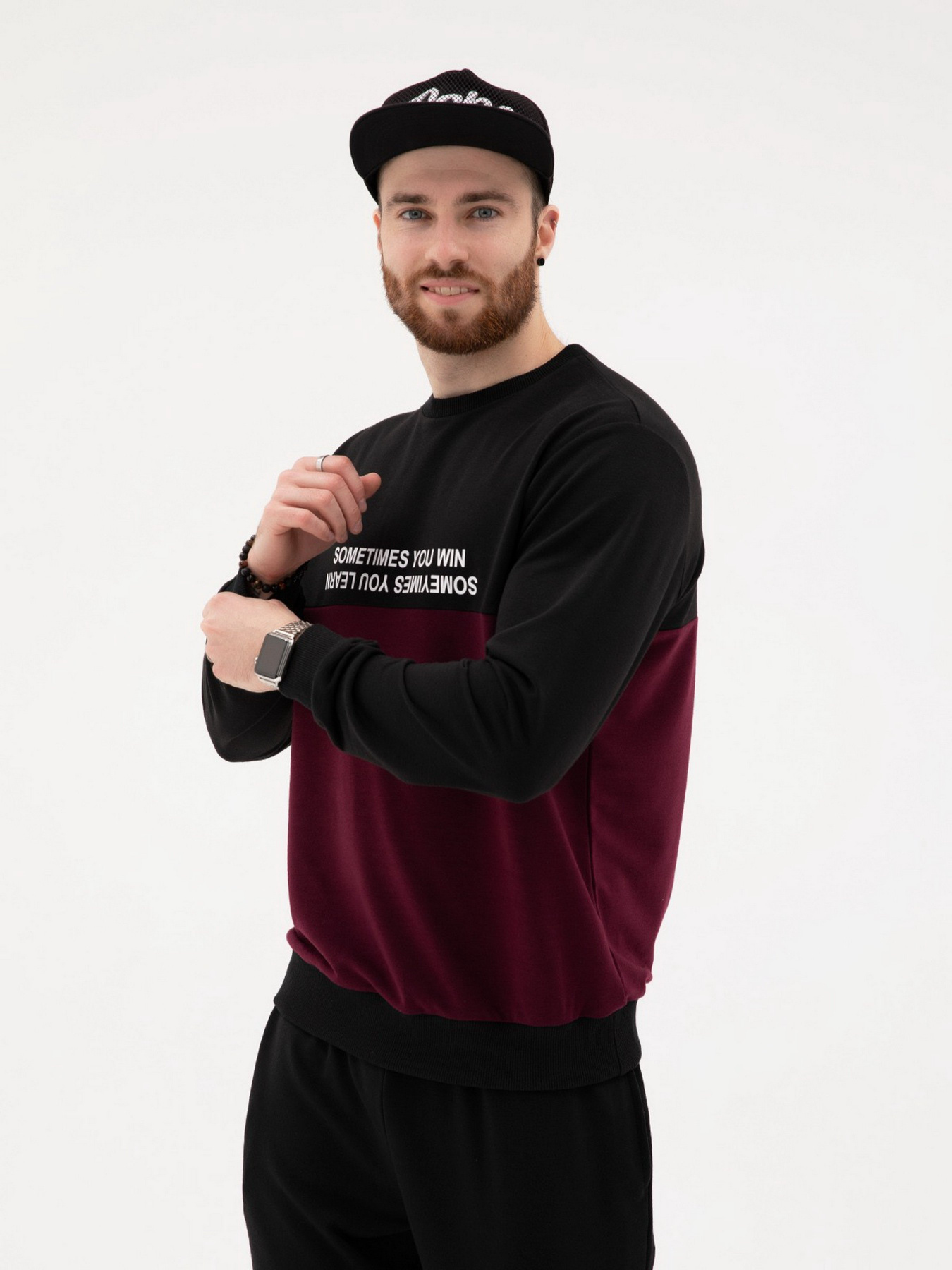 Світшот ISSA Plus Модель GN-427_черный Фото