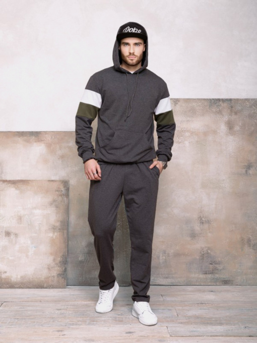 Спортивний костюм ISSA Plus модель GN-415_темно-серый Фото
