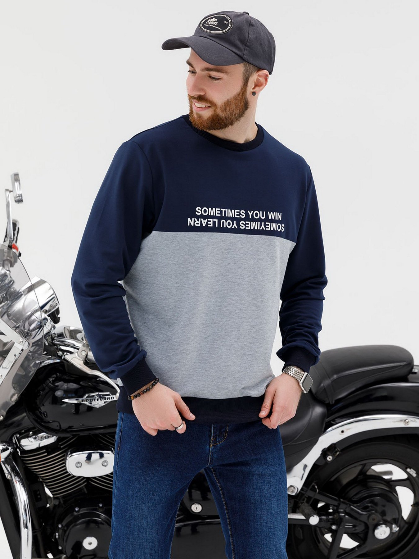 Свитшот ISSA Plus модель GN-427_синий Фото