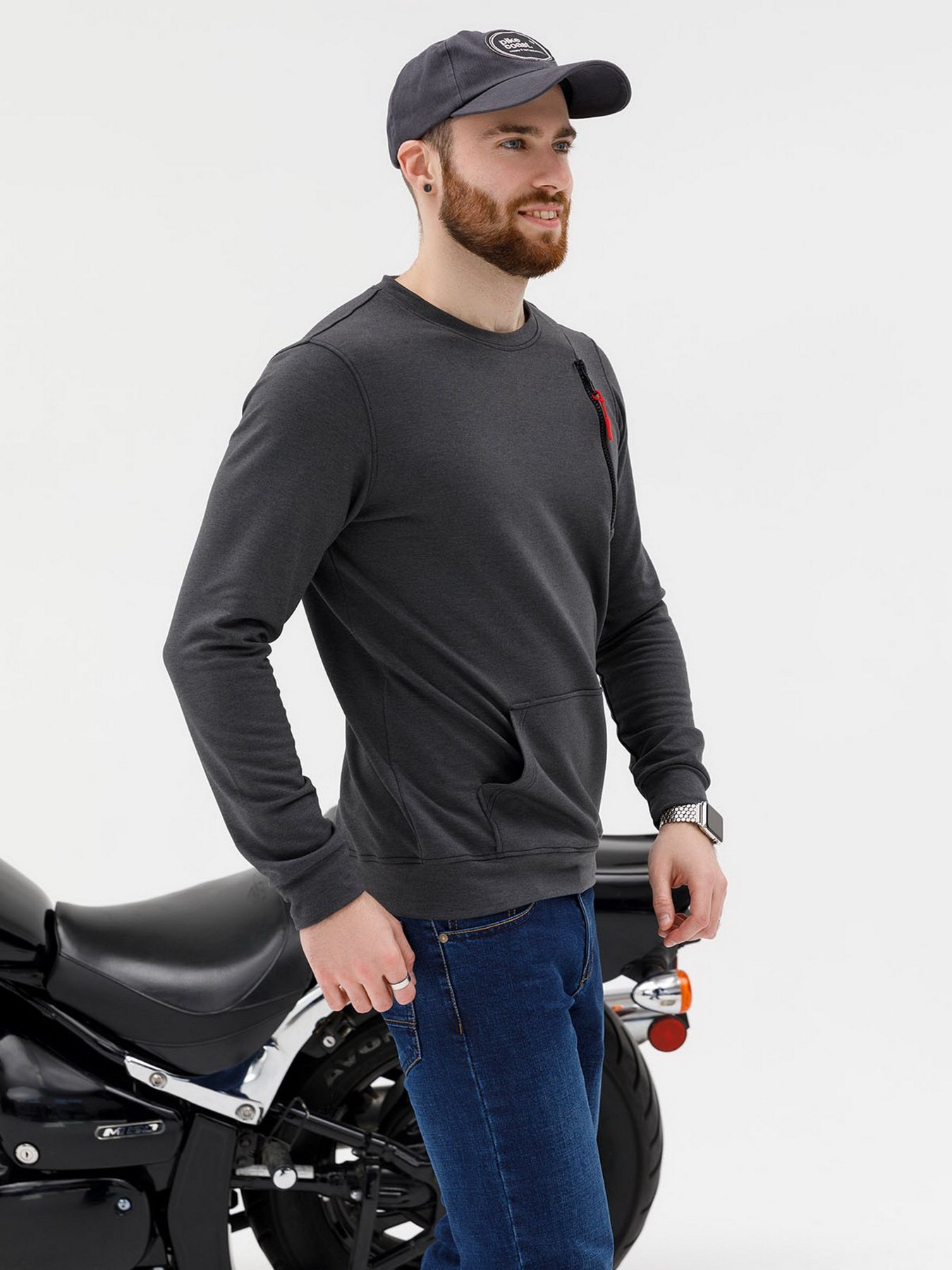 Світшот ISSA Plus модель SG-10_темно-серый Фото