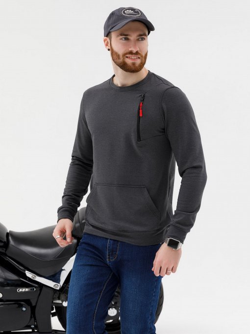 Світшот ISSA Plus модель SG-10_темно-серый Фото