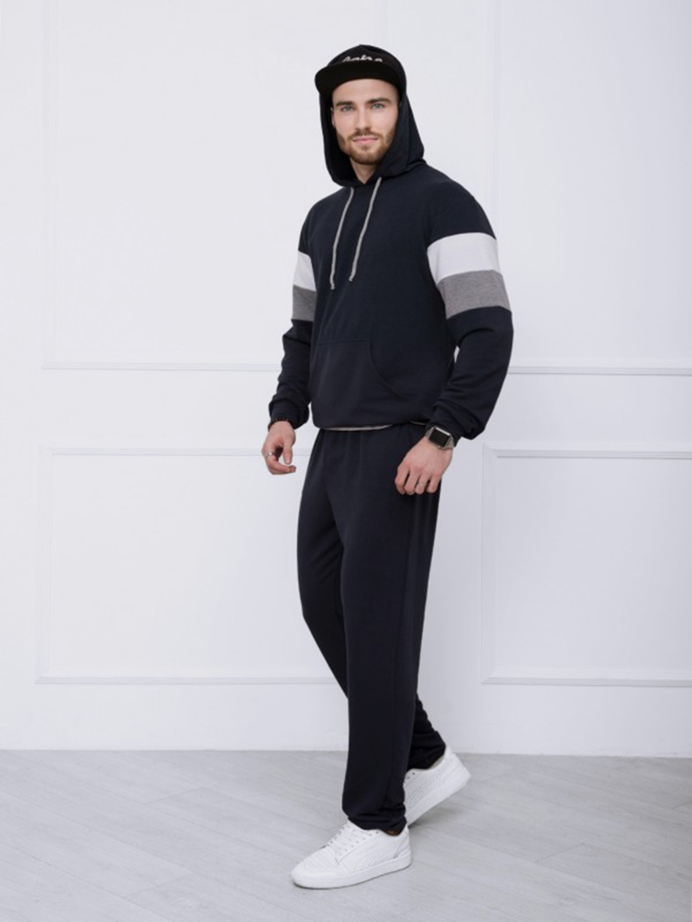 Спортивный костюм ISSA Plus модель GN-415_темно-синий Фото