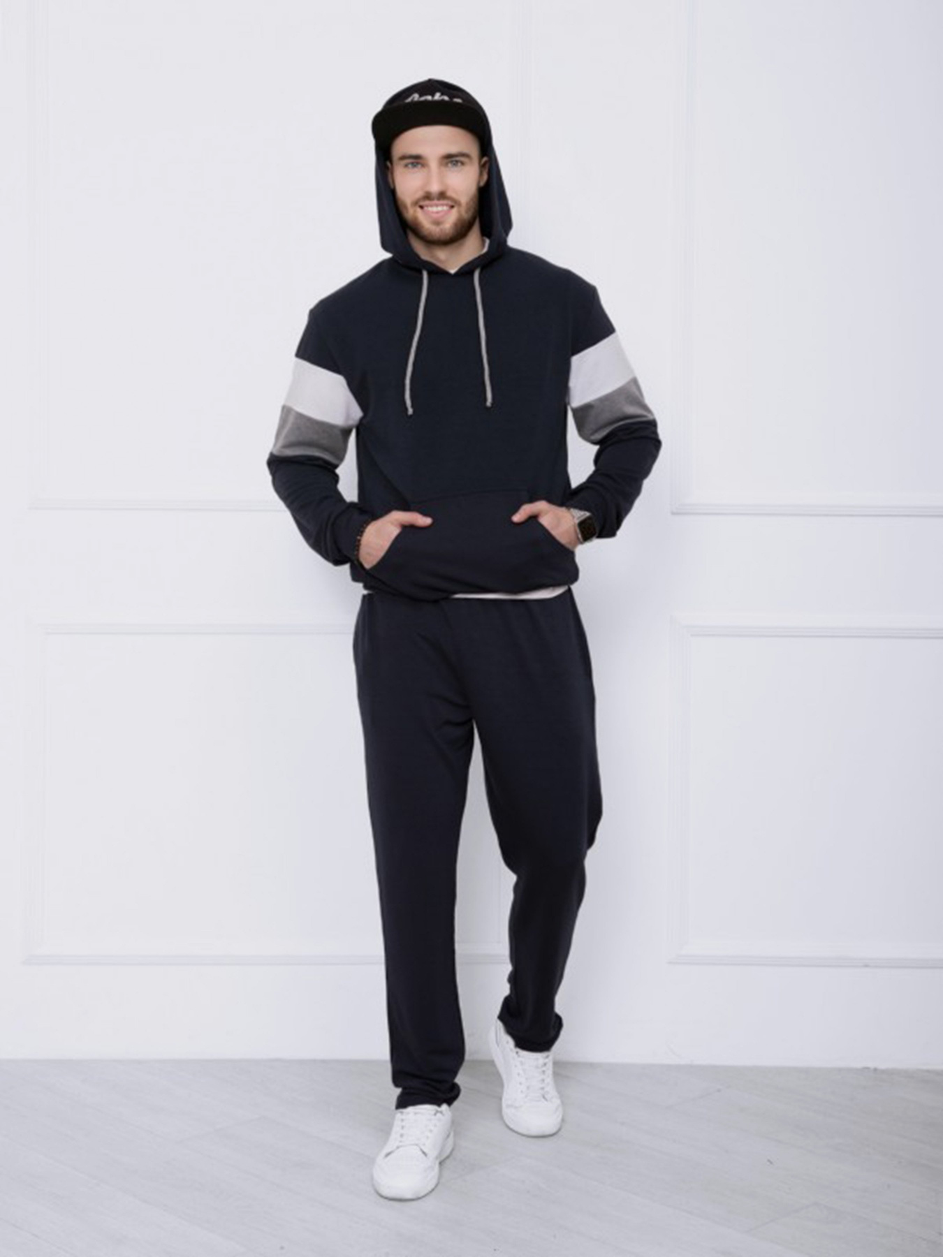 Спортивный костюм ISSA Plus модель GN-415_темно-синий Фото