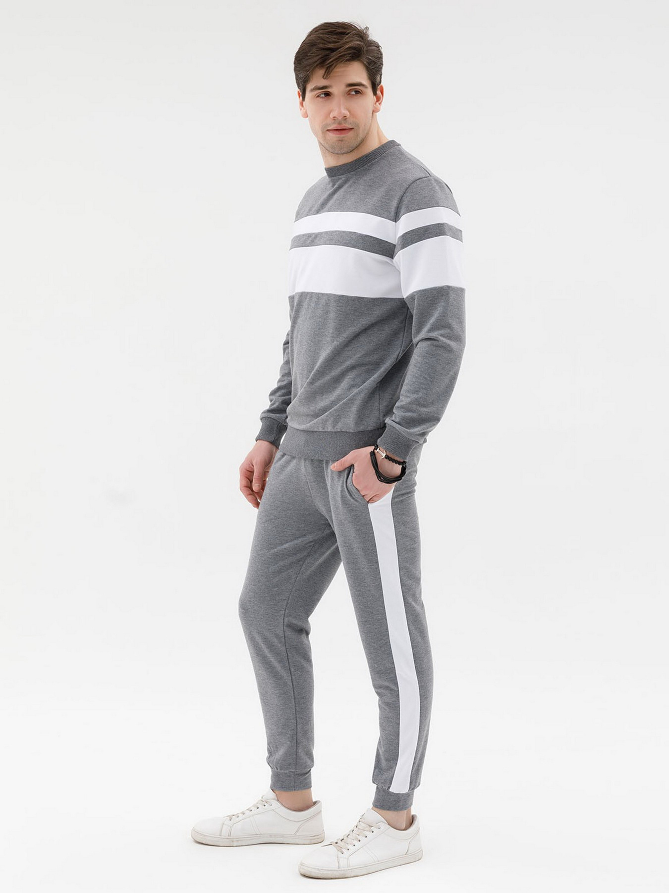 Спортивний костюм ISSA Plus модель GN-428_серый Фото