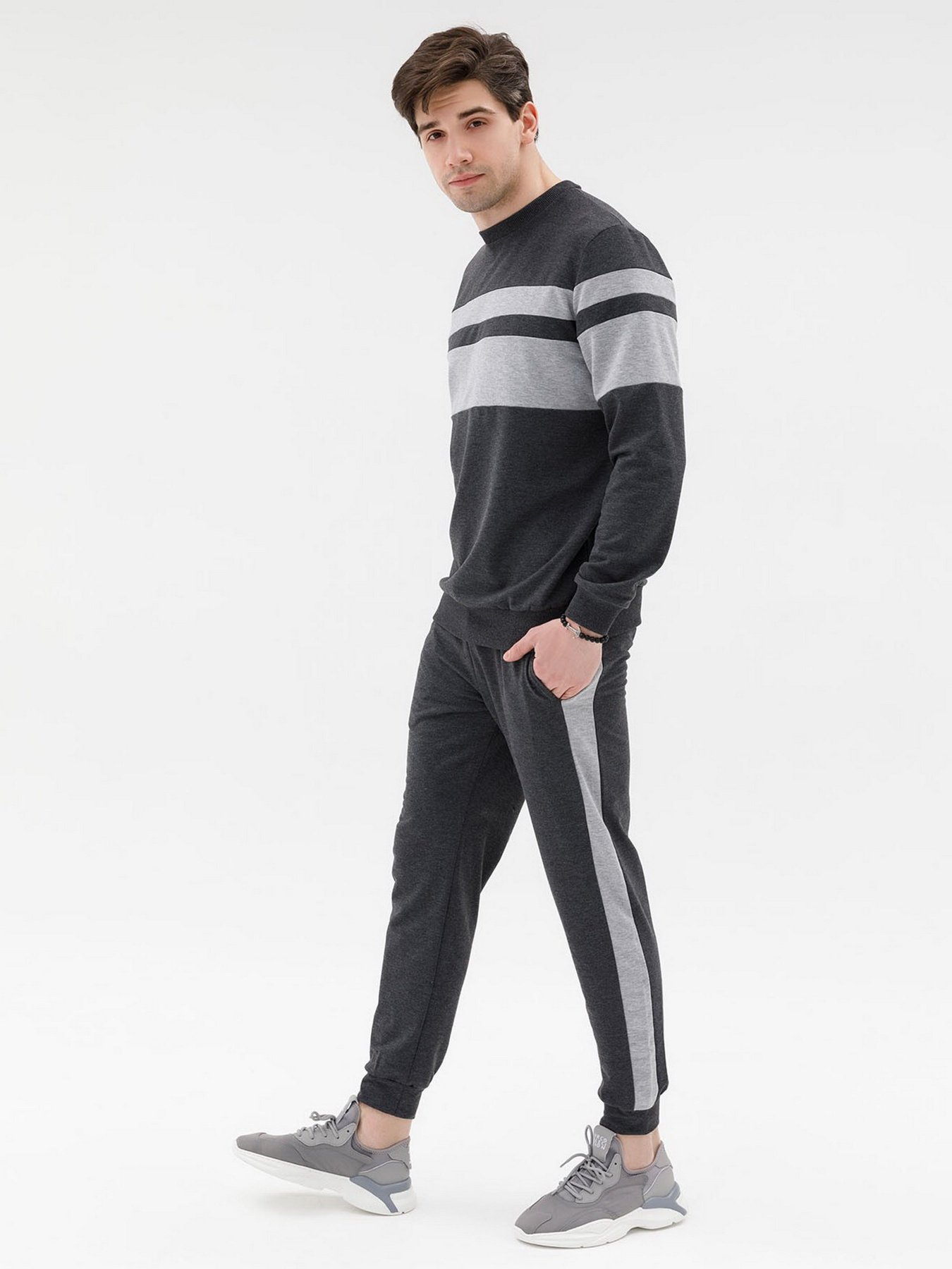 Спортивный костюм ISSA Plus модель GN-428_темно-серый Фото