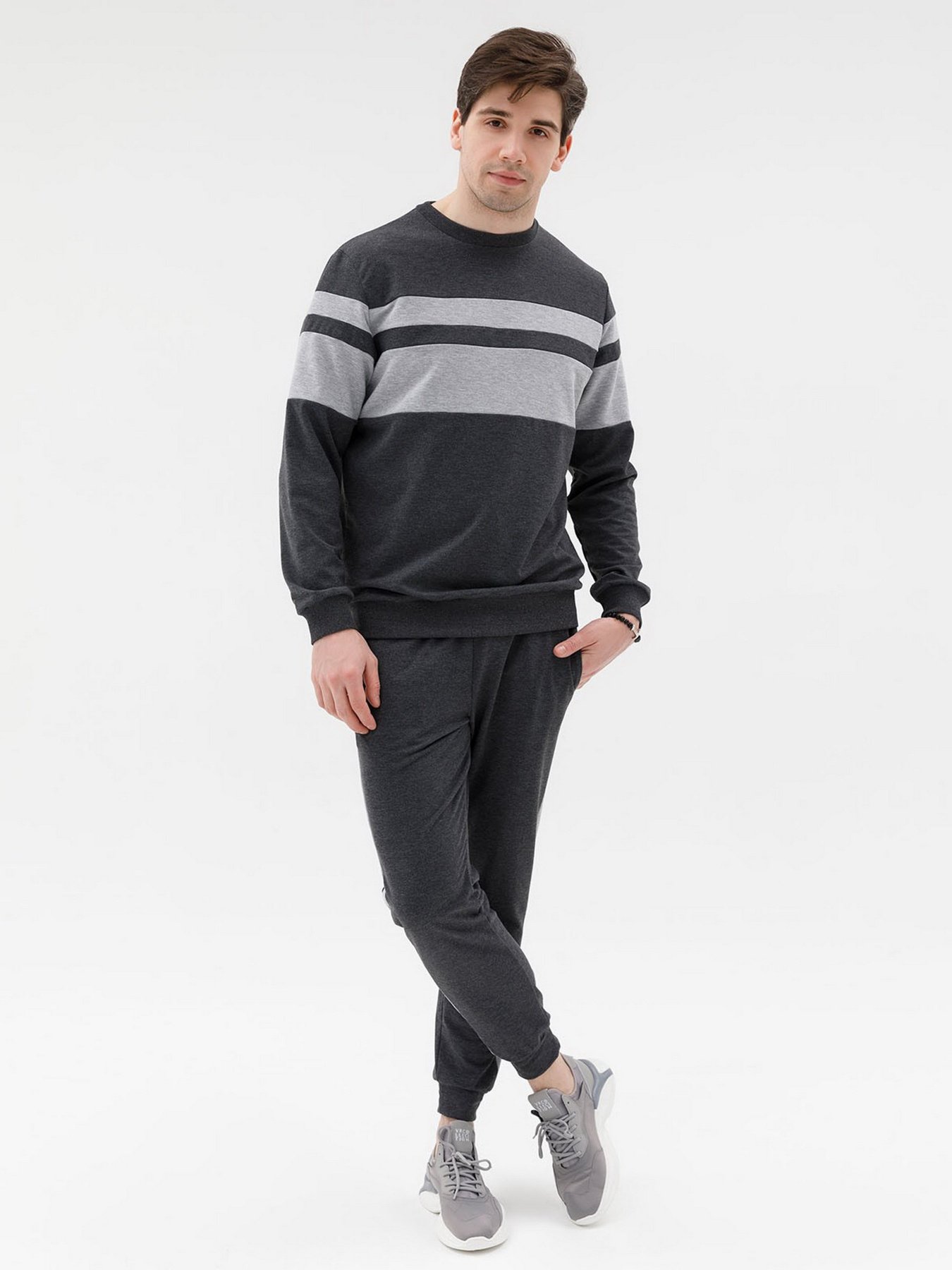 Спортивний костюм ISSA Plus модель GN-428_темно-серый Фото