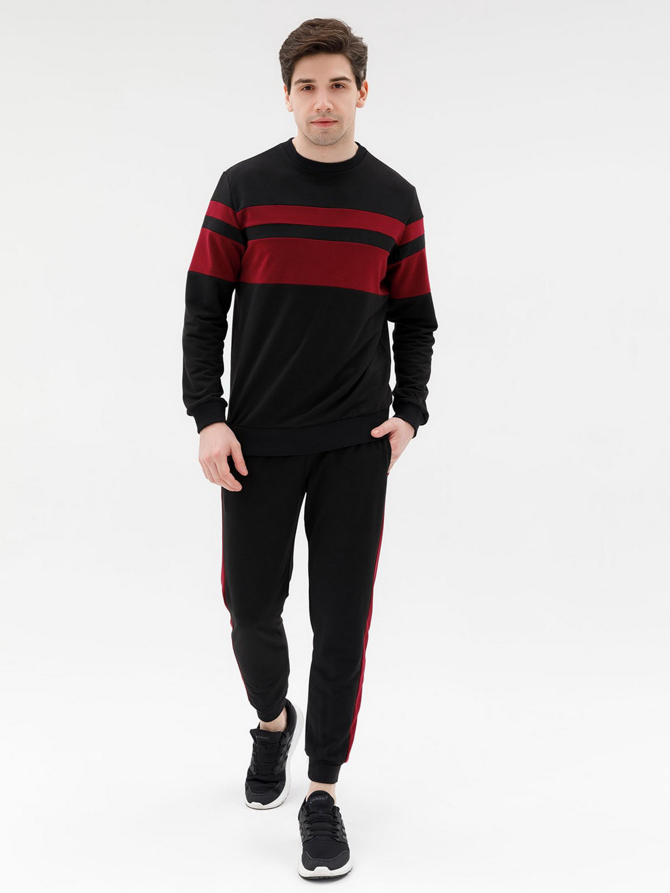 Спортивний костюм ISSA Plus модель GN-428_черный Фото