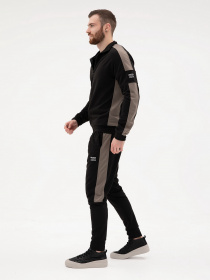 Спортивний костюм ISSA Plus модель SG-15_черный/хаки Фото