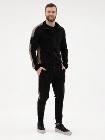 Спортивний костюм ISSA Plus модель SG-15_черный/хаки Фото