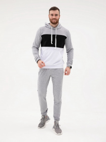 Спортивний костюм ISSA Plus модель SG-16_серый/черный Фото