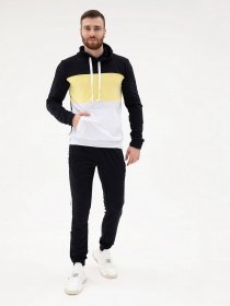 Спортивний костюм ISSA Plus модель SG-16_темно-синий/желтый Фото