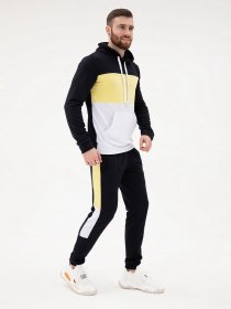 Спортивний костюм ISSA Plus модель SG-16_темно-синий/желтый Фото