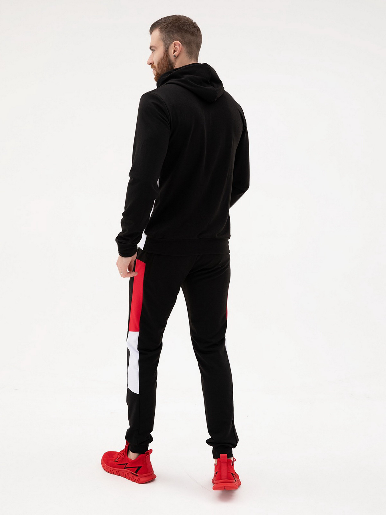 Спортивный костюм ISSA Plus модель SG-16_черный/красный Фото