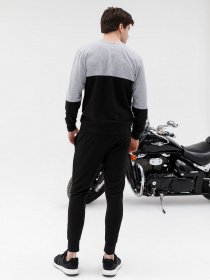 Спортивный костюм ISSA Plus модель SG-19_черный/серый Фото