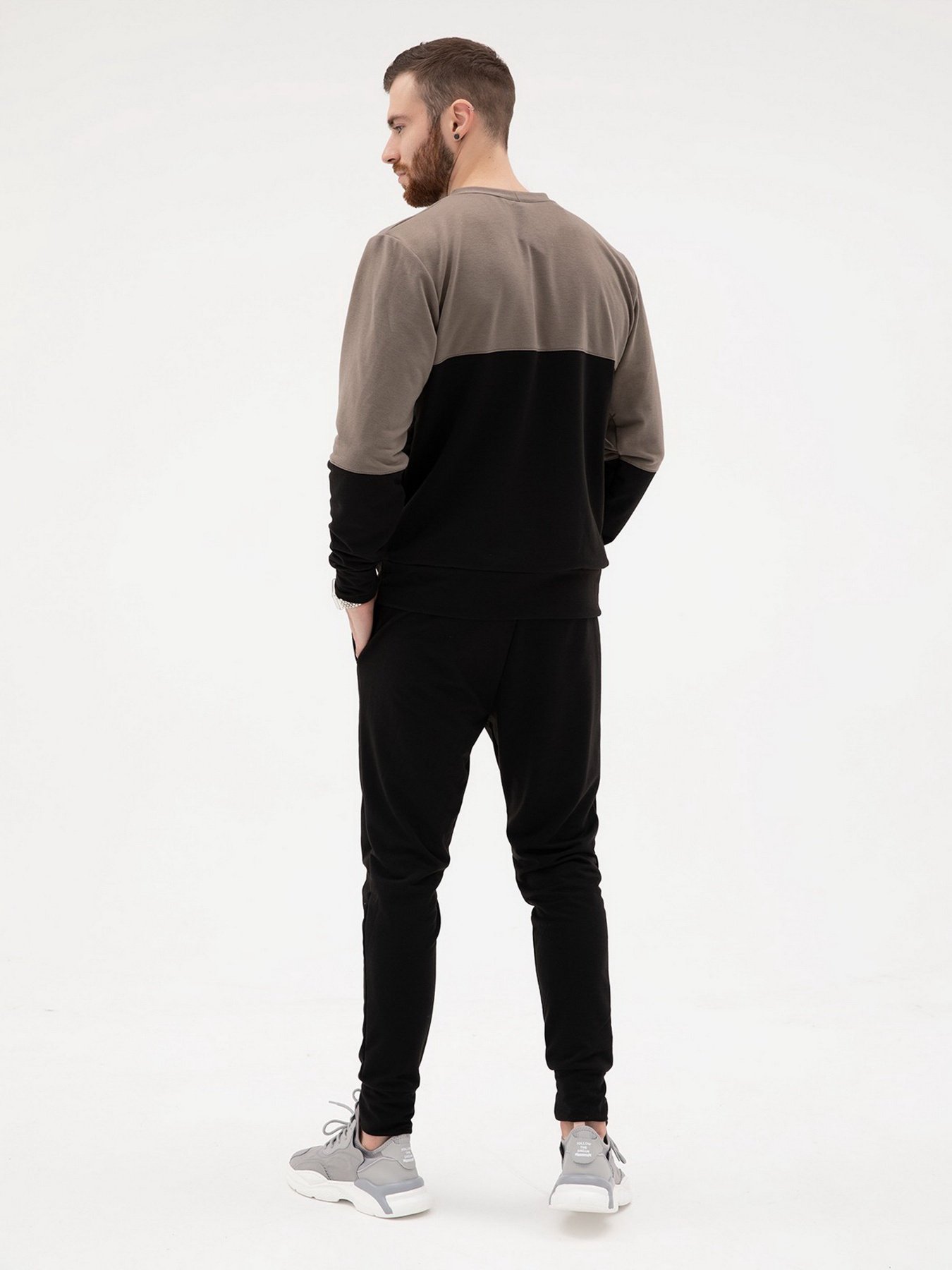 Спортивный костюм ISSA Plus модель SG-19_черный/хаки Фото