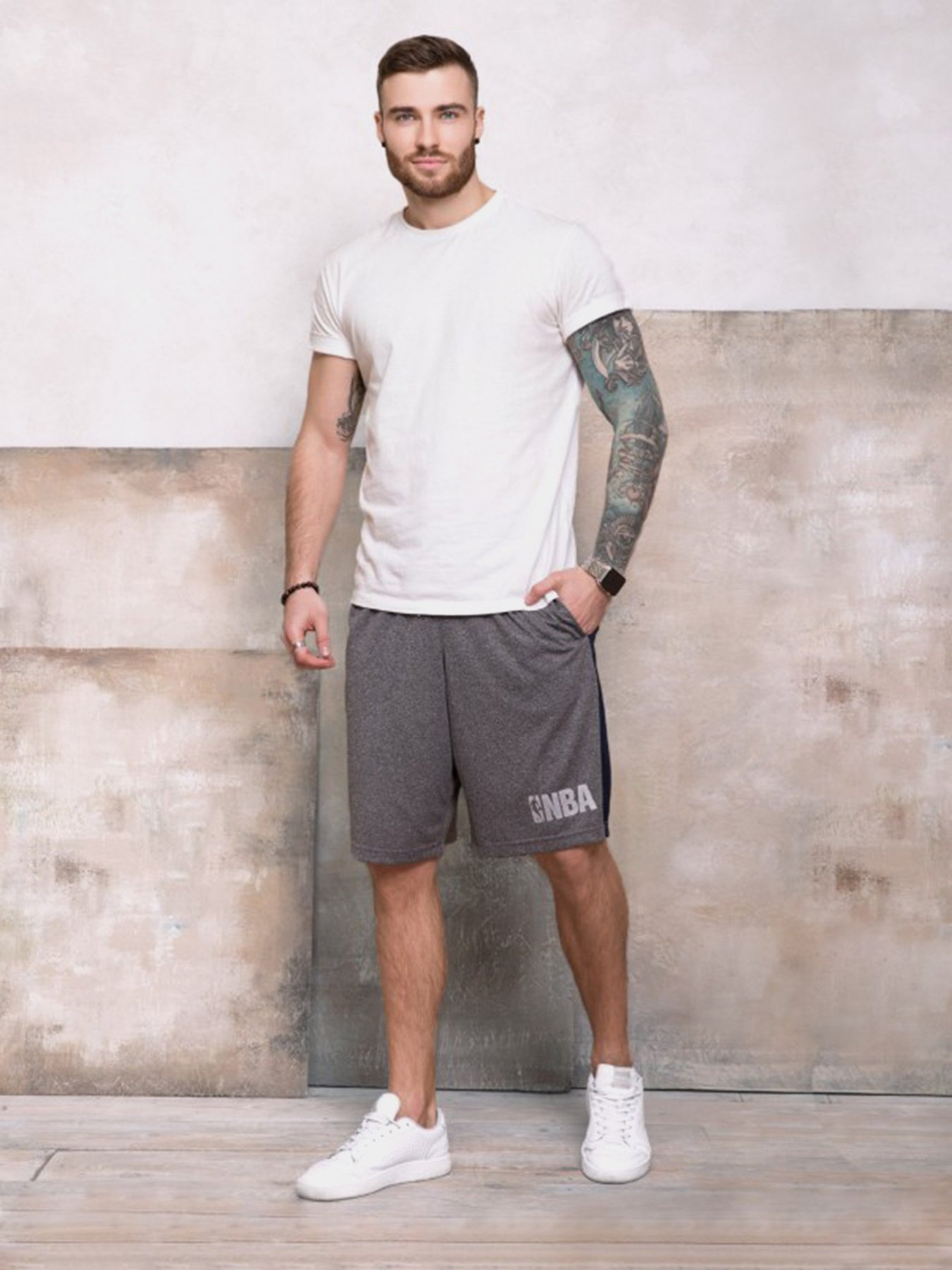 Шорты ISSA Plus модель GN3-06_серый Фото